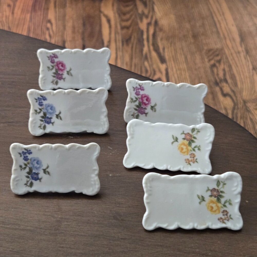 Vintage Shafford Ceramic Name Place Card